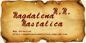 Magdalena Mastalica vizit kartica